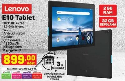 A101 Lenovo E10 Tablet Yorumları ve Özellikleri
