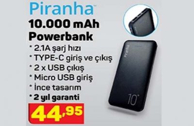 A101 Piranha 10.000 mAh Powerbank Yorumları ve Özellikleri